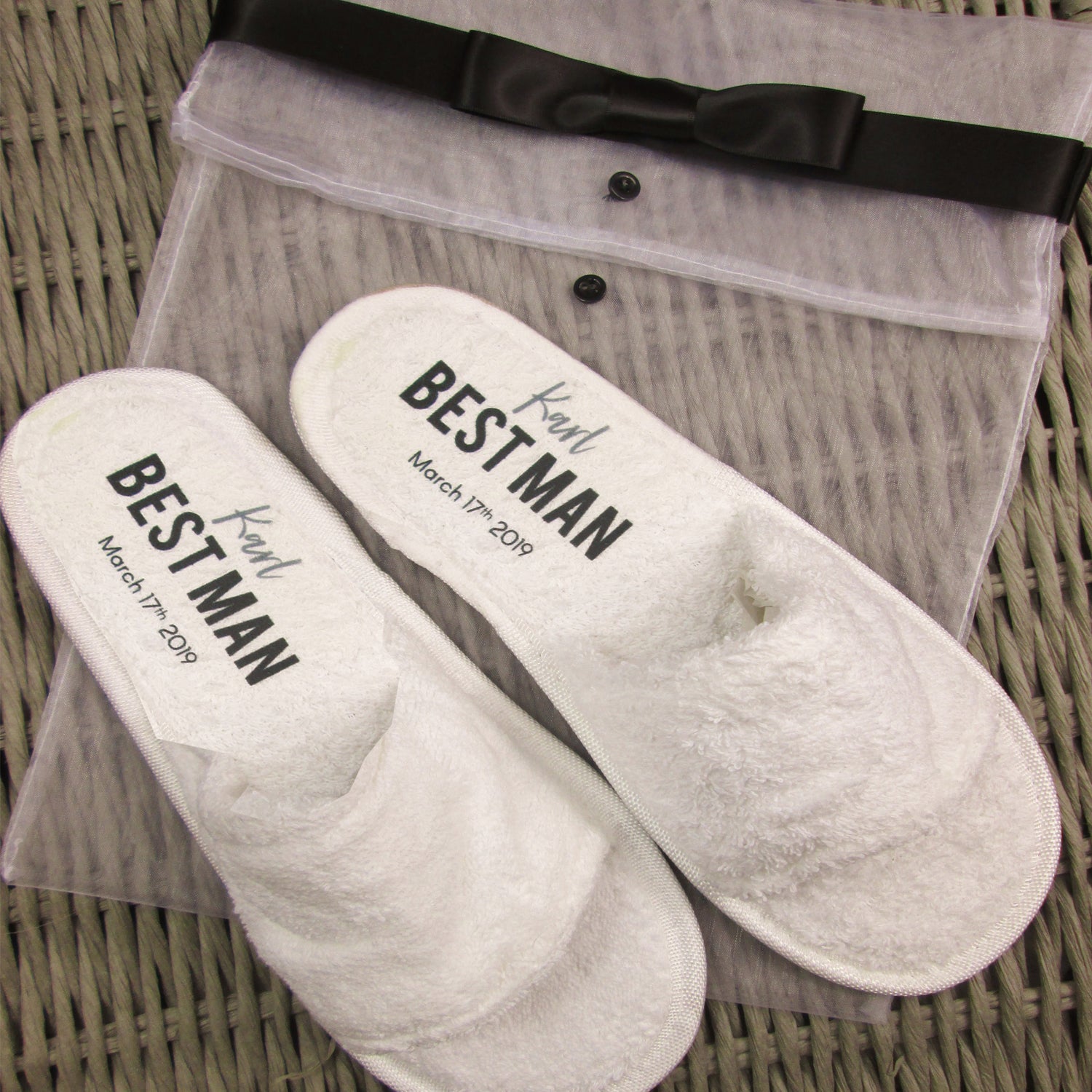 personalised wedding slippers