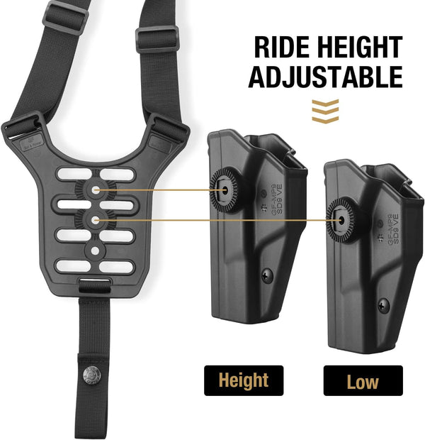 Shoulder Harness Platform Fits for the Holsters and Other Accessories with The Gear Design-Black | Gun&Flower