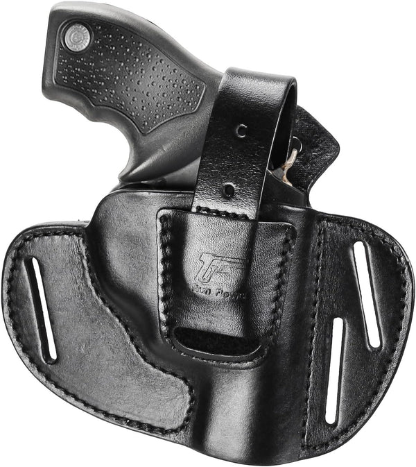 Handmade Leather Holster for S&W J Frame, 38 Special Revolvers Ruger LCR,S&W 442/642, Taurus, Charter, and Other 38 Special Snub Nose Revolvers up to 2.25" Barrel|Gun & Flower