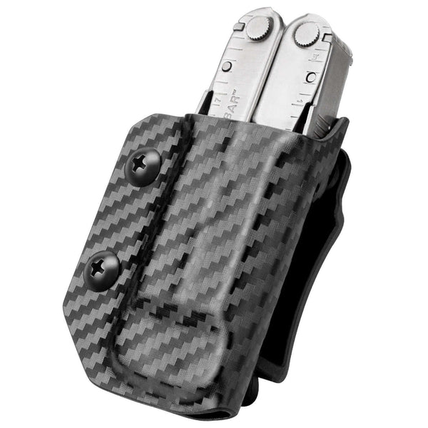 Carbon Fiber Kydex Multitool Sheath for LEATHERMAN WAVE & WAVE + PLUS/REBAR/SURGE HEAVY DUTY/SKELETOOL Multi Tool Pouch