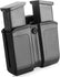 Universal OWB Double Magazine Holder,Fits Double Stack 9mm .40 /10mm .45 Magazine, Fit 1.5 1.75 2.0 2.25'' Belt,MOLLE Optional