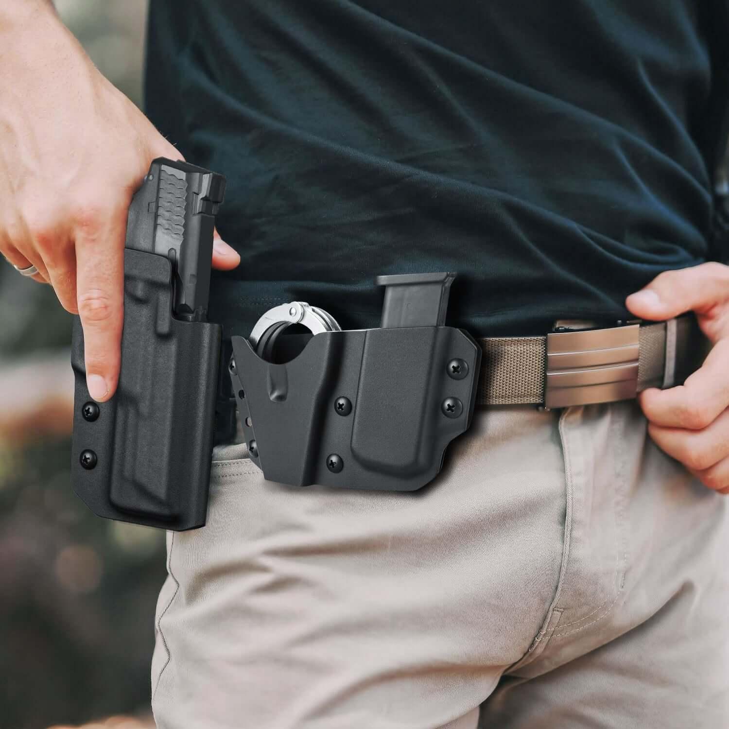 Kydex Handcuff Holster with 9/.40 Double Stack Mag Holder Combo ...