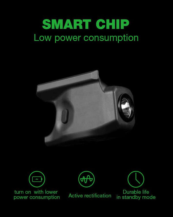 Mini Gun Light Tailored Fits: Sig Sauer P365 / P365X / P365 XL Pistol, 150 Lumens Sig P365 Handgun Light, Rail Mount LED Tactical Flashlight SL-1