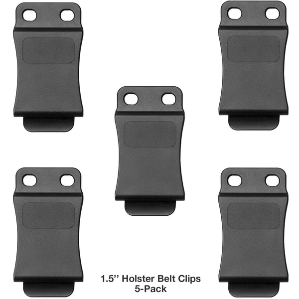 5-Pack 1.5 Inch 1.75 Inch Holster Clip for IWB & OWB Sheath - polymerholster