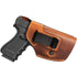 Gun & Flower Leather IWB Holster Right / Brown Glock 17/19/22/31/42/43/Taurus G2C G3C G3/M&P Shield/Hellcat XDM 40/P320 P365/Two to Fit Most Full Size Universal IWB Brown Leather Holsters