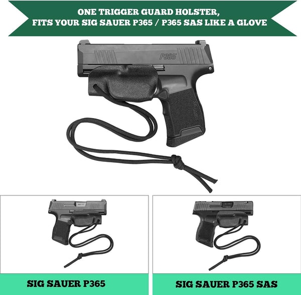 Kydex Trigger Guard Holster w/ Paracord, Glock19/43,Taurus G2C/G3C, Sig P365, Hellcat, Ruger, S&W