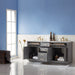 Altair Design Ivy 72" Double Bathroom Vanity Set with Carrara White Marble Countertop - Apex Home Supply