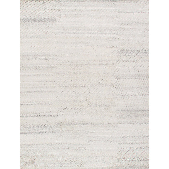 Pasargad Home PDR-2 8x10 8 x 10 ft. Vogue Collection Hand-Knotted Wool Area Rug, Ivory & Silver - Apex Home Supply