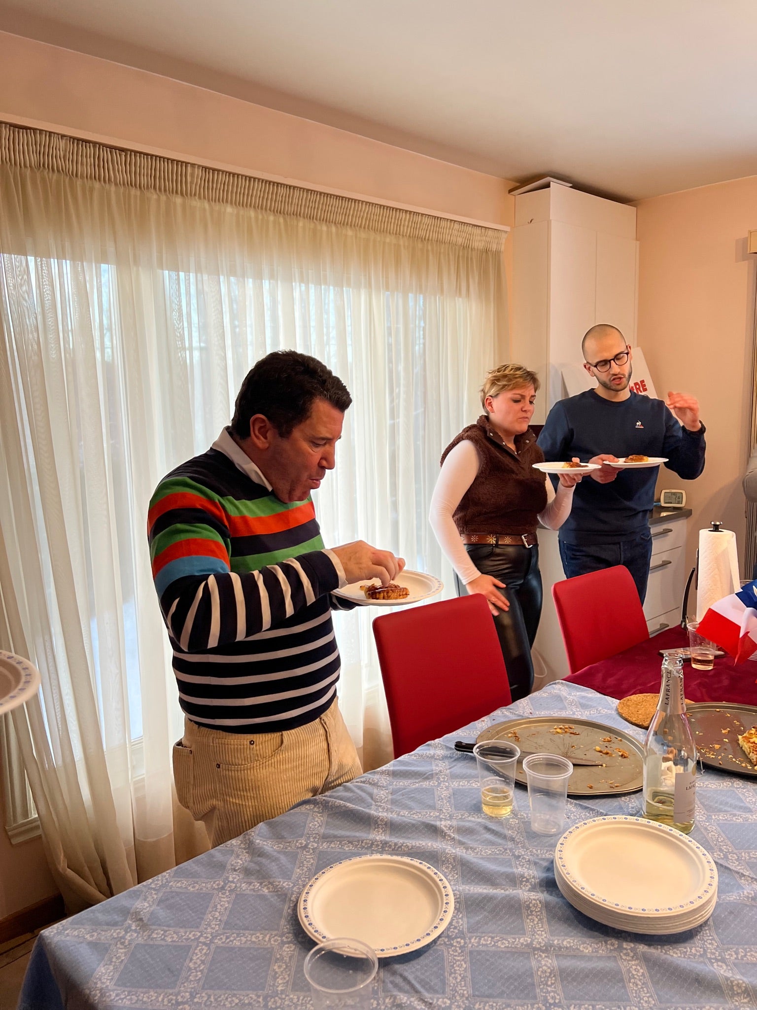 Galette des trois en cours de dégustation - Tricolore