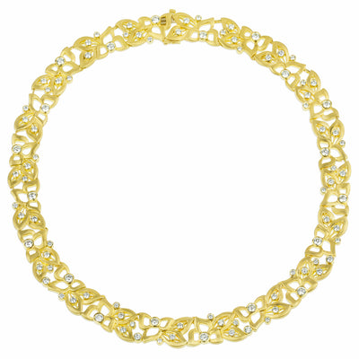 Florette Pave Diamond Wreath Necklace | Carelle