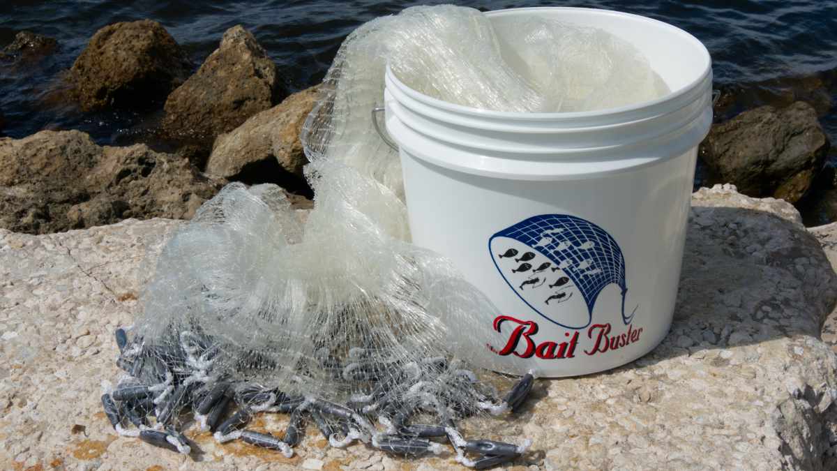 Bait Buster Menhaden Cast Nets CMN-BB6, 6 ft. Radius, 5/8" Sq. Mesh