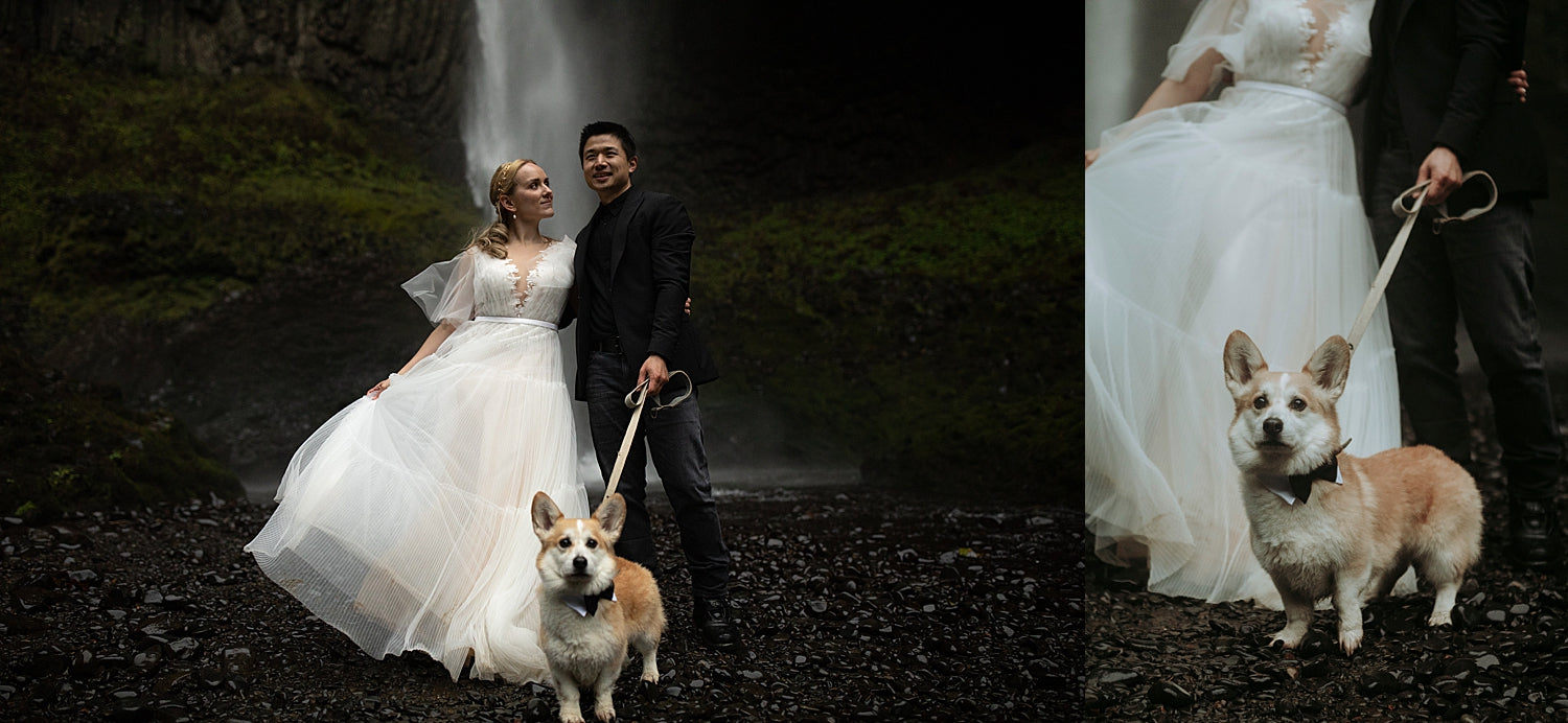 oregon waterfall elopement