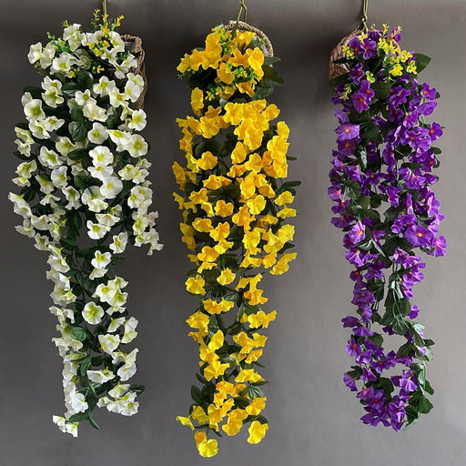 Bolivian Decoration Wisteria Purple Artificial Flowers Garland, Long  Hanging Silk Bush Flowers String for Wedding, Photo