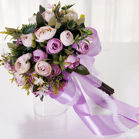 porta ramo de novia para flores artificiales