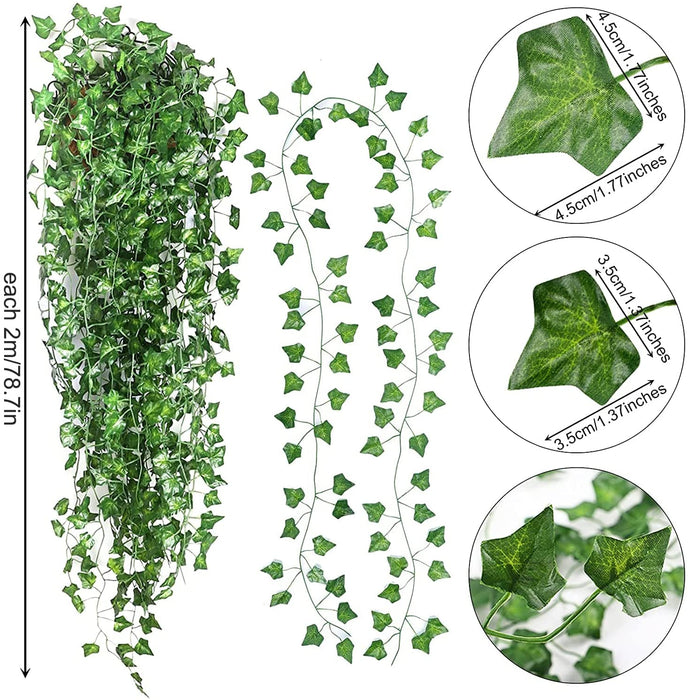 Bulk 24 Pack Fake Vines Artificial Ivy with Lights Greenery Vines Wholesale