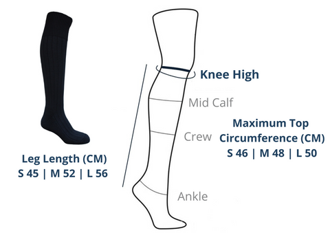 Lindner Quality Socks - Sock Length & Circumference Table