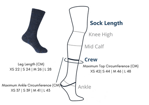 'Otto' Sock Lengths and Maximum Circumference