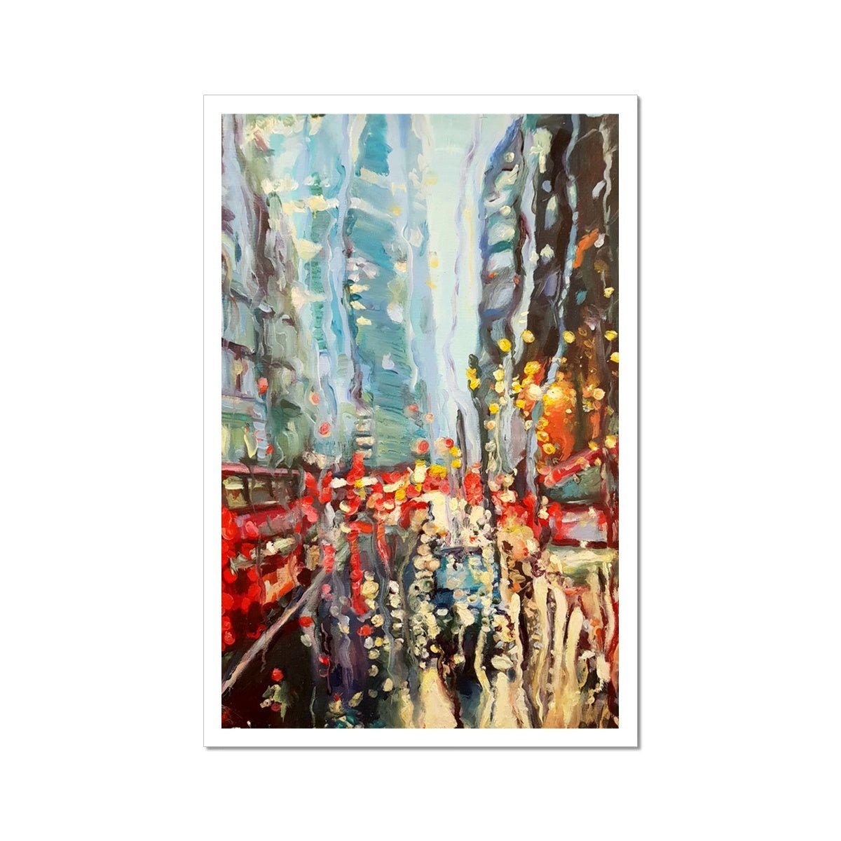 Rainy London City Bus Window | Print Prints Harriet Lawless Artist england rainy