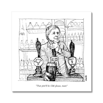 The Cost Of Drinking Crisis Cartoon Print - Valuabl, Vol. 2, No. 14 Cartoon Harriet Lawless Artist