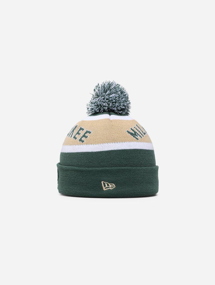 Las Vegas Raiders Beanie - Olive Medium Pom Knit - New Era