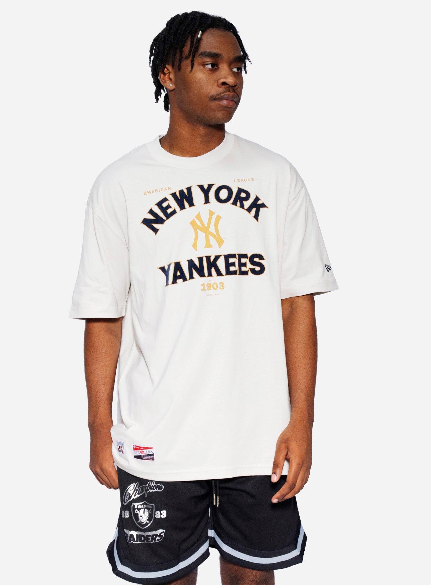 New era MLB Heritage Patch New York Yankees Oversize Short Sleeve T-Shirt  White