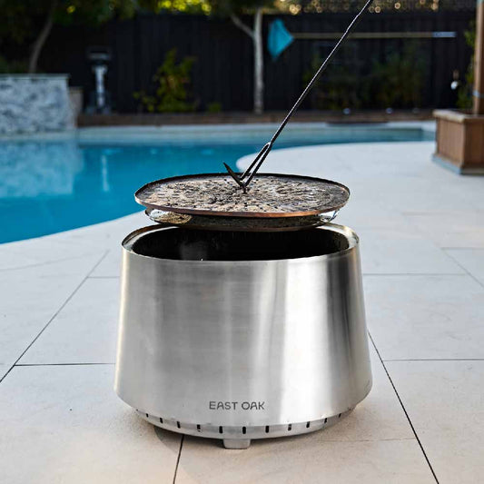 21 Inch Silver Smokeless Fire Pit