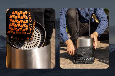 Brasa Mini Tabletop Fire Pit - EASY TO CLEAN & PORTABLE