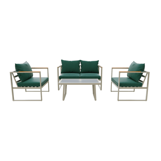 Courtyard 4-Piece Outdoor Loveseat Set