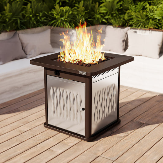 BRAZI Propane Fire Pit Table - Upgraded Steel (50,000 BTU)