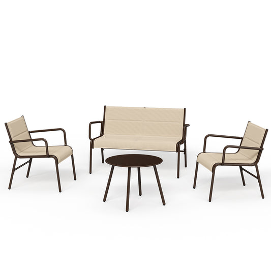 Luna 4-Piece Patio Conversation Furniture Set