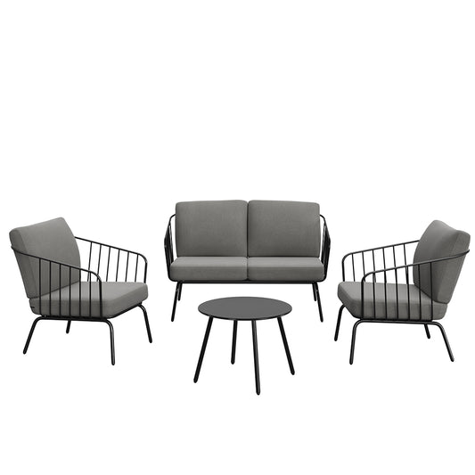 Plaza 4-Piece Patio Conversation Furniture Set