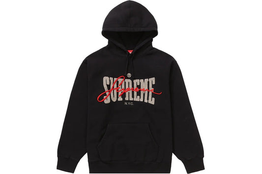 Supreme Contrast Hooded Sweatshirt Heather Grey – fitted.cny