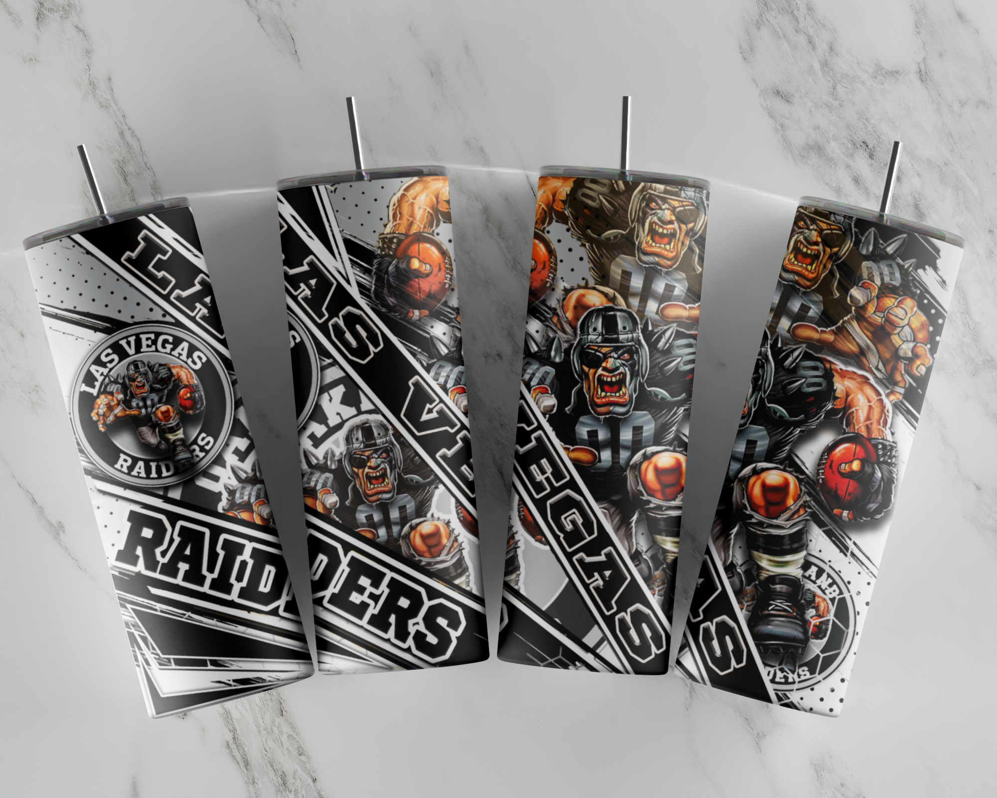 Las Vegas Raiders 20oz skinny Sublimation 