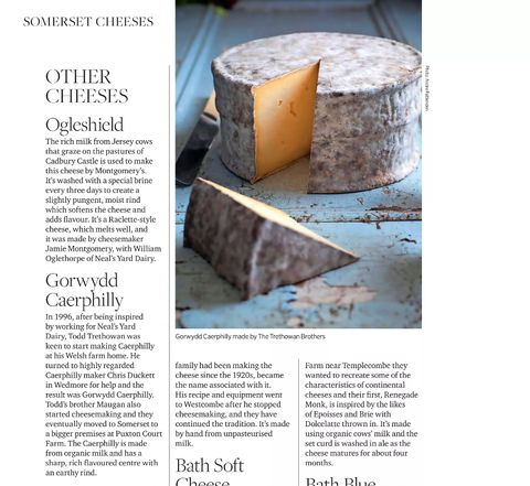 Somerset Life August 2022 Somerset Cheeses. The Trethowan Brothers Gorwydd Caerphilly