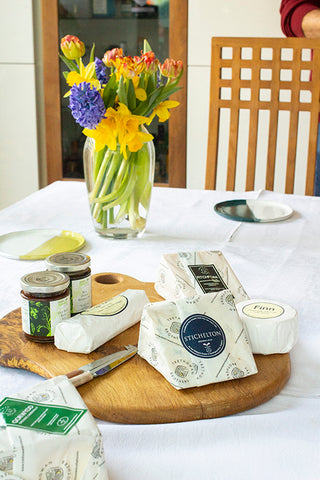 Trethowan Brothers Easter Cheeseboard. Organic Somerset Cheesemakers