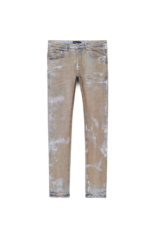 Purple Brand Beige Monogram Slim Jeans