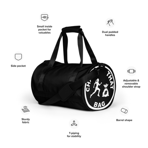 "W. CTB" Black (White logo) gym bag