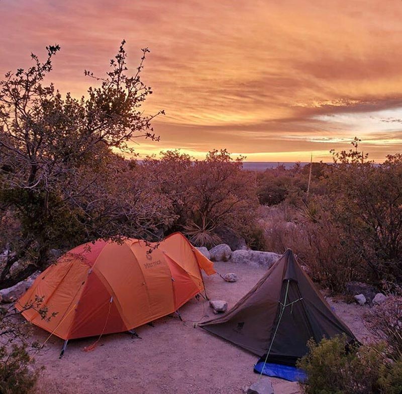 A fiery sunrise to start a new day in the Guadalupe Mountains.