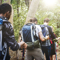 group hiking