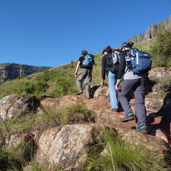 group hiking