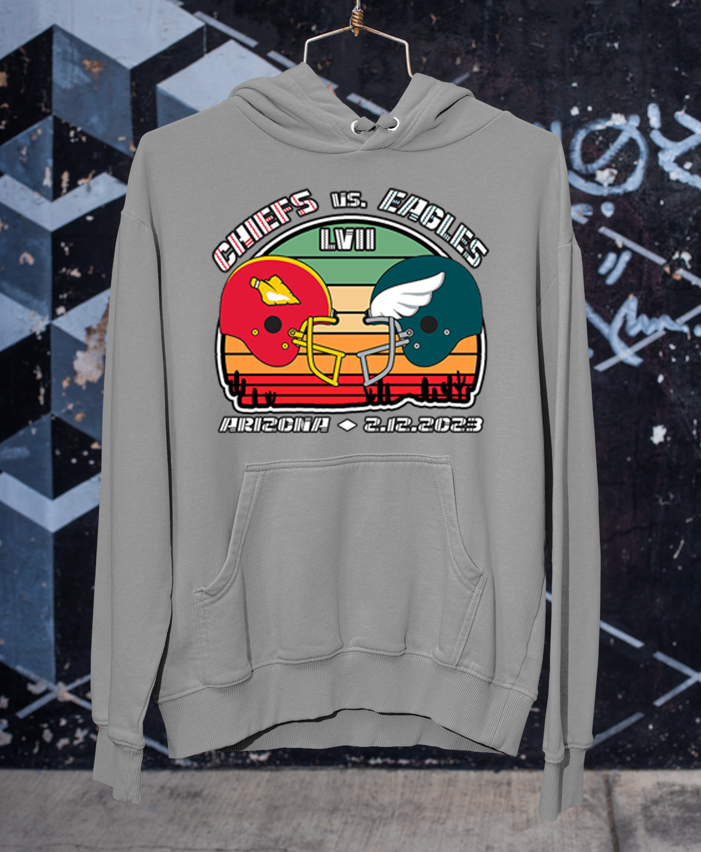 Eagles vs Chiefs SB 57 Retro | Hoodie