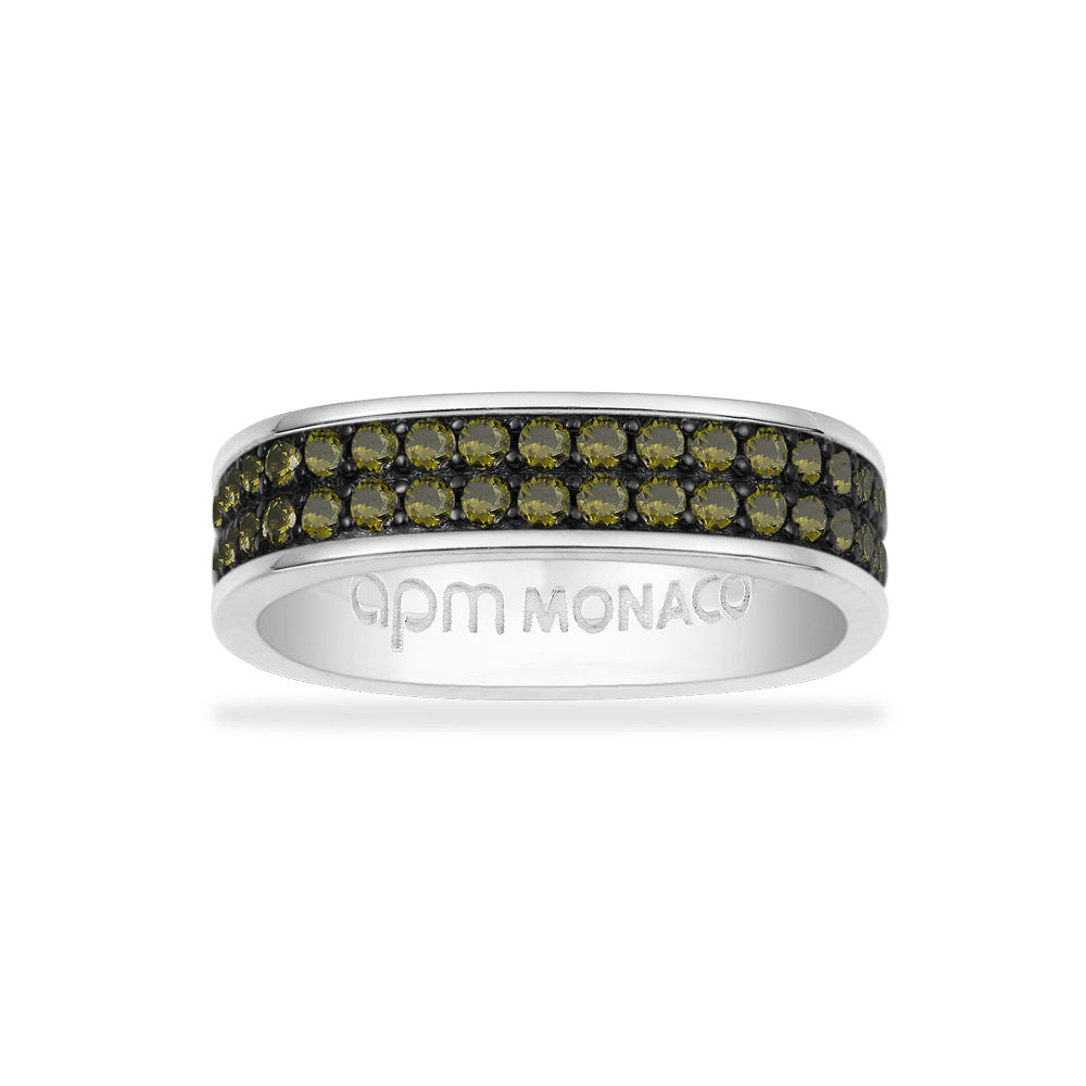 Bague Bold Pav Noire APM Monaco