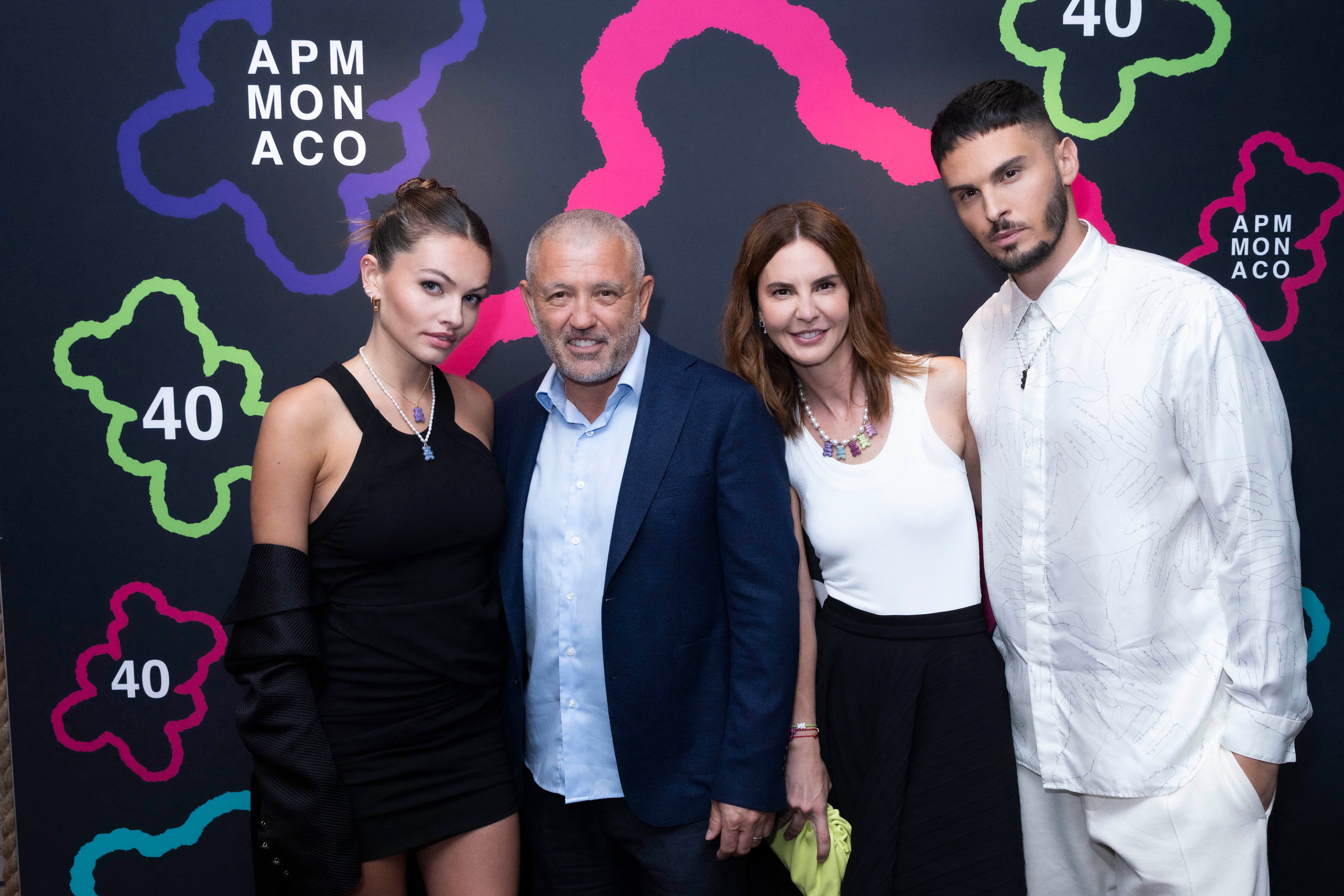 Thylane Blondeau, Philippe Prette, Kika Prette, Baptiste Giabiconi  for APM Monaco 40th anniversary