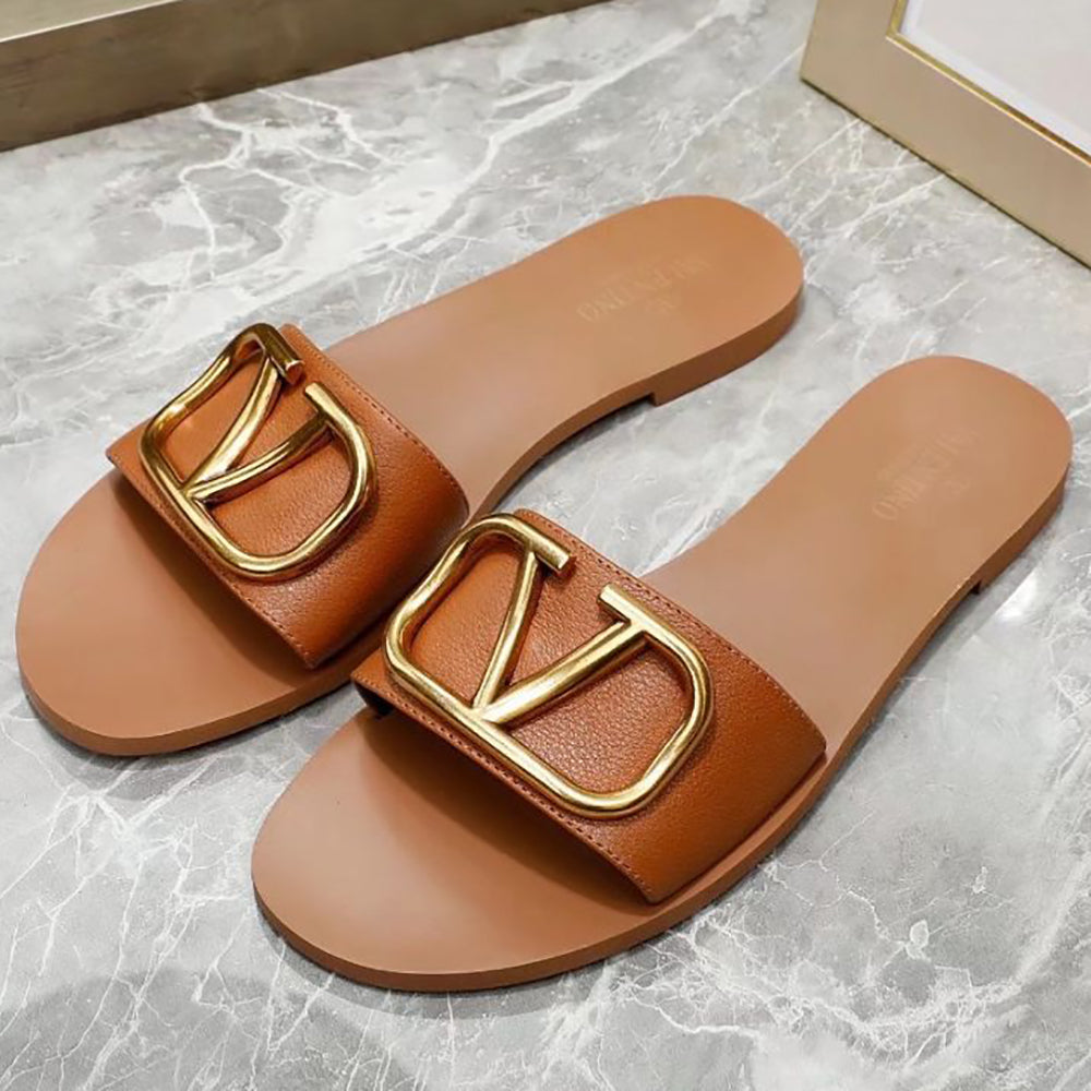 Valentino Popular Summer Women's Flats Men Slipper Sandals Shoes