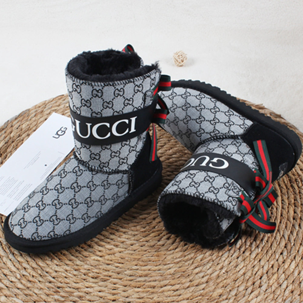 UGG LV Louis vuitton Christian Dior GG All over Letter Logo Women's Men's Medium Boots Shoes