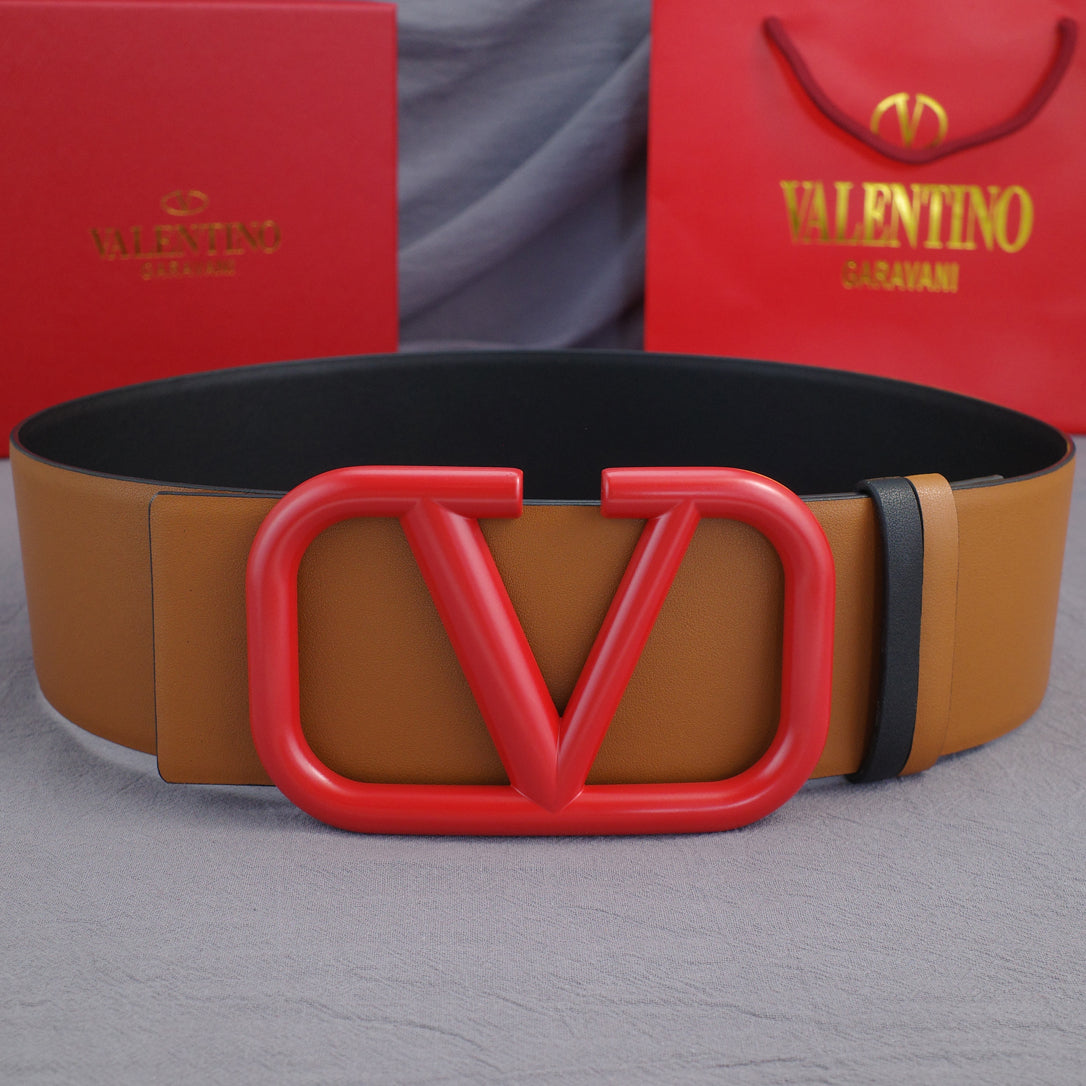 Valentino Letter Button Head Large Women's Temperament Belt