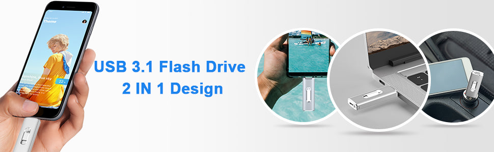 usb 3.1 flash drive 2 in 1 usb drive