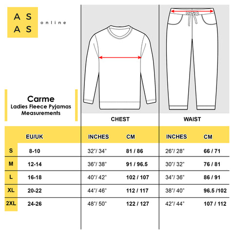 Carme Size Specification Size Chart