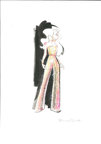 Jacqueline Durran Barbie costume sketch for dance scene