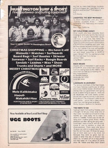 ugg boots advertisement surf magazine 1970s